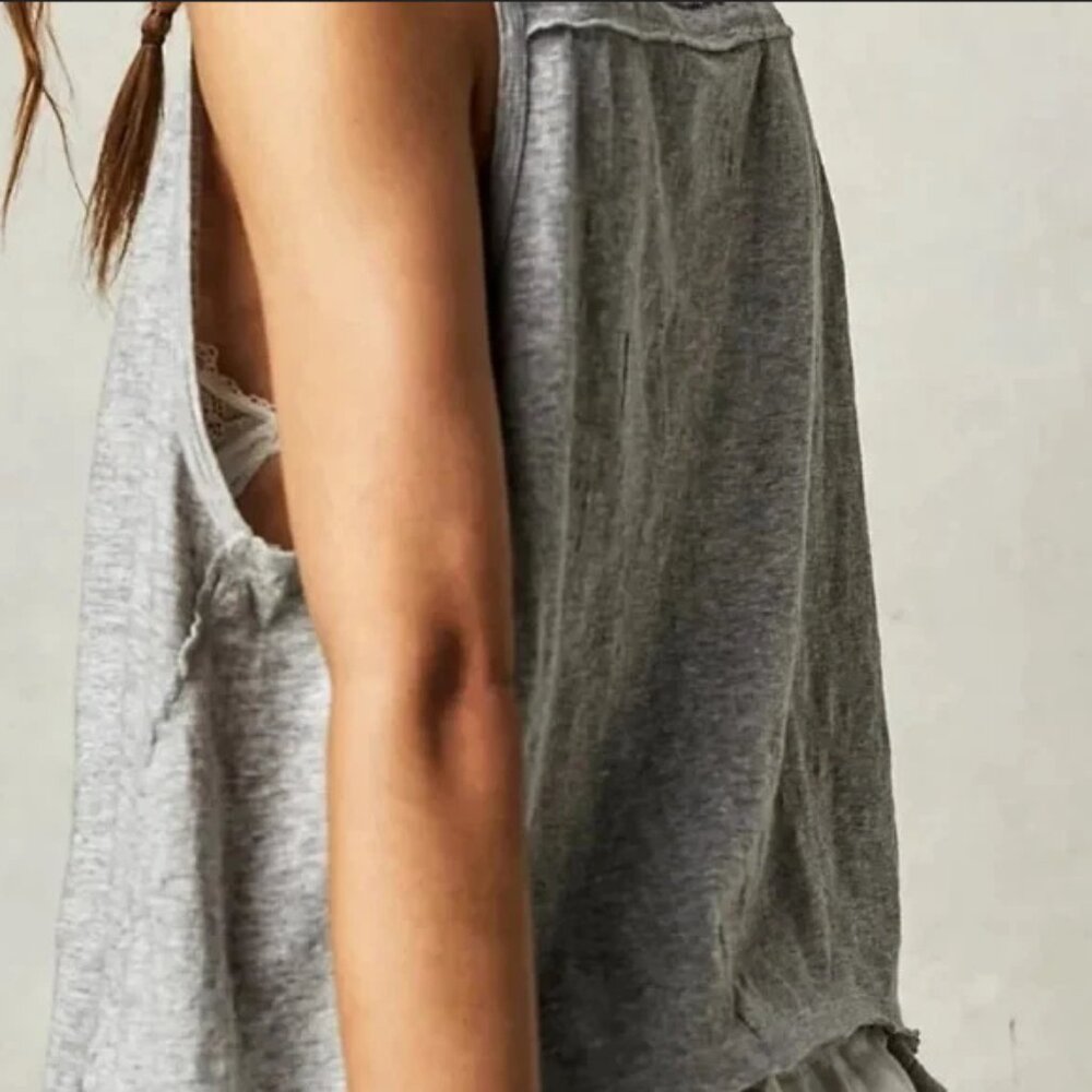Free People We The Free Josie Henley Tank Sleeveless Button Top XS - Picture 2 of 6
